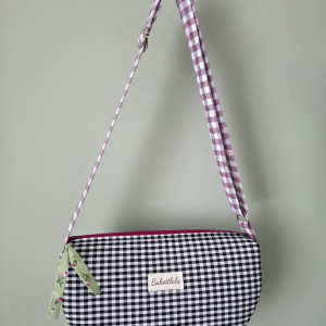 Mixed Gingham Shoulder Bag