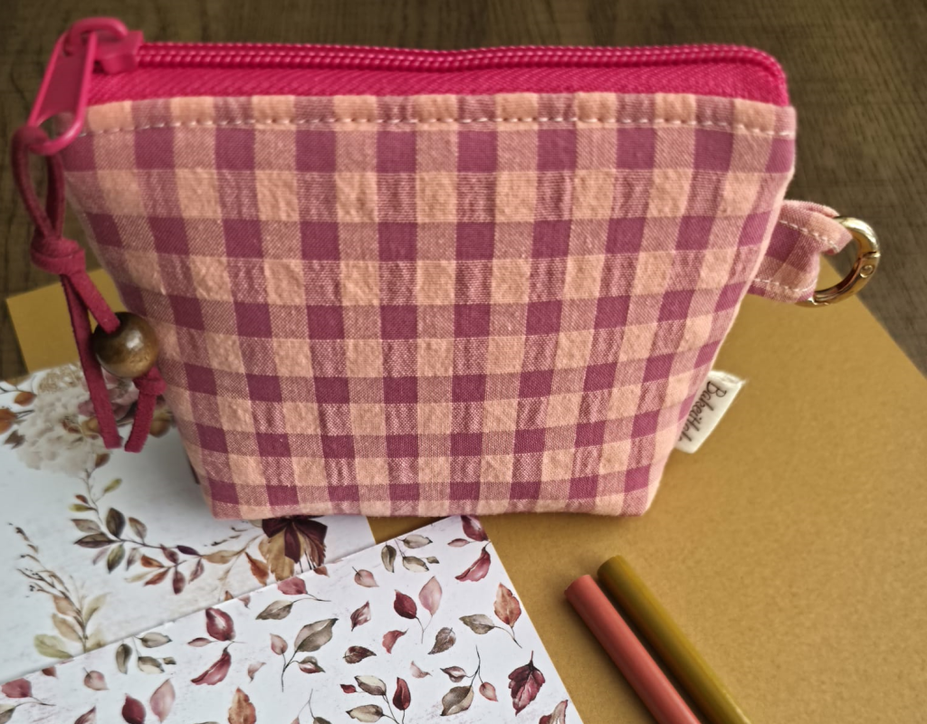 Salmon Raspberry Pastel Mini Pouch with Base