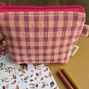 Salmon Raspberry Pastel Mini Pouch with Base