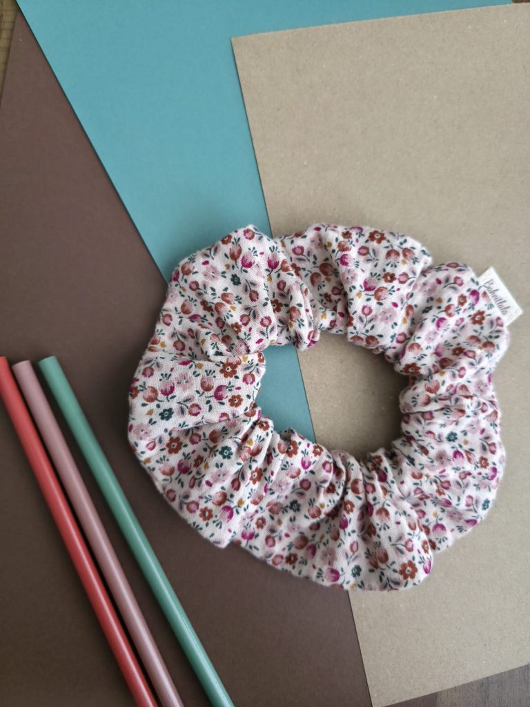 Red Velvet Oversized Floral Scrunchie