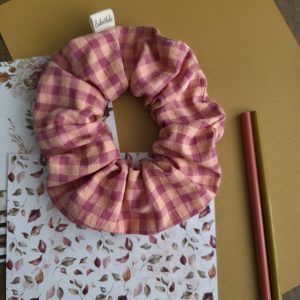Salmon Raspberry Pastel Oversized Scrunchie