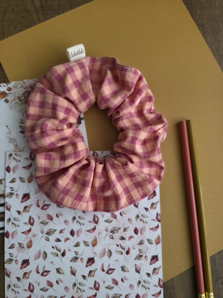 Salmon Raspberry Pastel Oversized Scrunchie