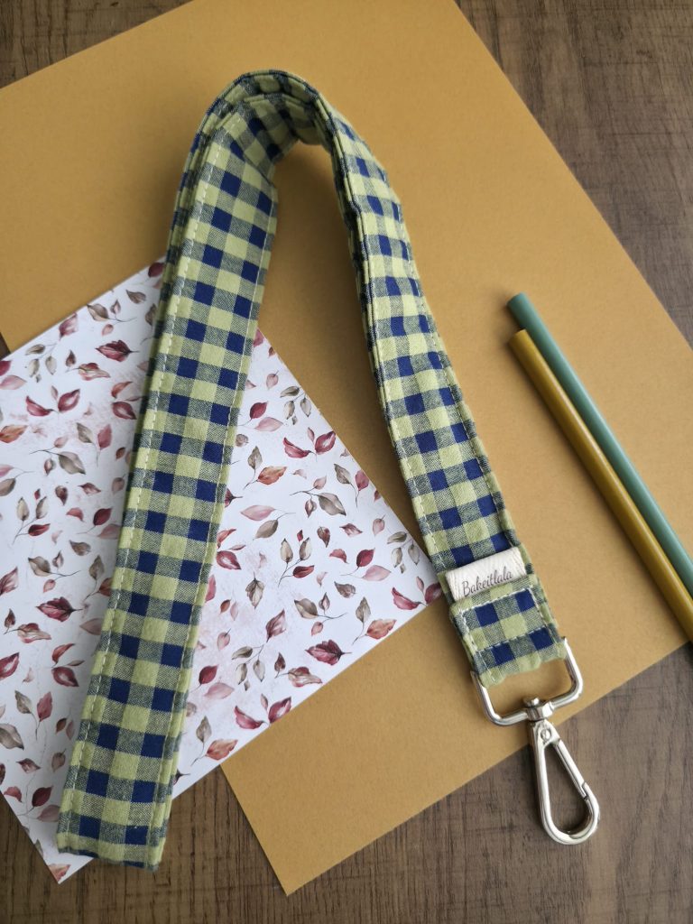 Olive & Navy Fabric Lanyard