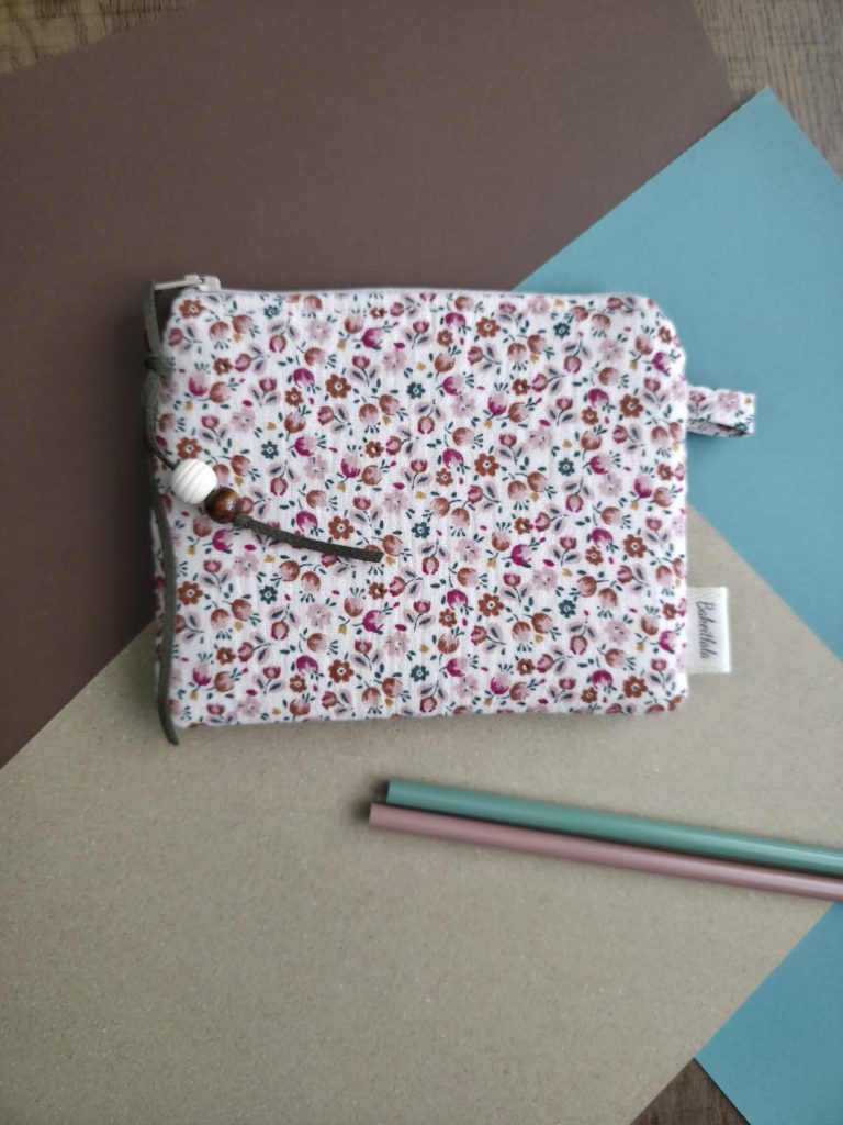 Red Velvet Floral Mini Pouch